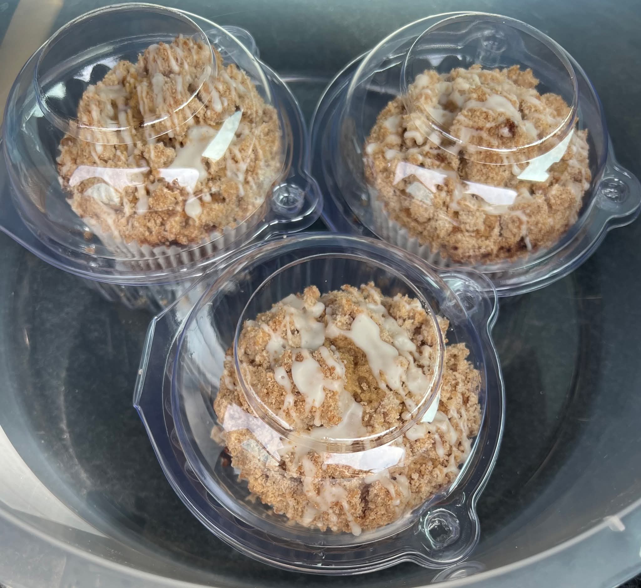 Gingerbread Muffin with icing drizzle