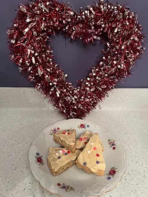 Pumpkin Scones with frosting